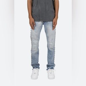 MNML D442 STUD STRAIGHT DENIM JEANS new with tags
